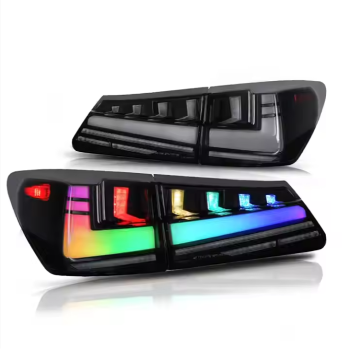 RGB Start up Animation LED Tail Lights for Lexus IS250 DRL 220d IS350 ISF 2006-2012 Rear Lamps Assembly