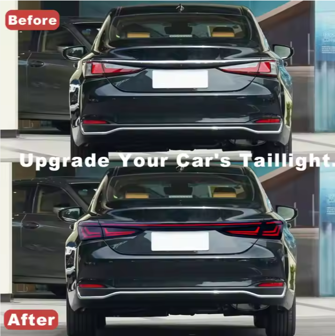 For Lexus ES ES200 250 350 300h 2018-2023 Through Taillight Taillamp LED Led Tail Lights Auto Accessories Spoiler Lamp