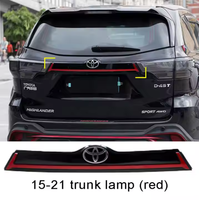 New Design 15-19 Trunk Lamp Lights LED Tail Lights Rear Lamp with Signal Brake Light Assembly for Toyota Highlander 3th