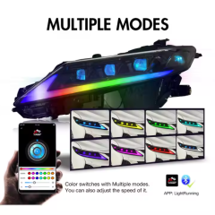 Factory RGB Style Headlamp For Toyota Camry 2018-2024 LE SE XLE XSE TRD Sedan High Blue Animation Start-Up Headlight Car