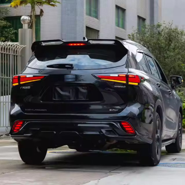 2021-2023 for Toyota Highlander LED Tail Lights New Red Rear Lamps Assembly DRL Start Animation Waterproof 4th Gen Rear Lamp 12V