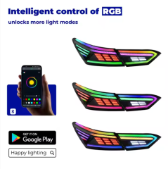 Stop Light Back Rear Light Led Taillights RGB Color Sequential for TOYOTA camry Taillamp 2016-2023