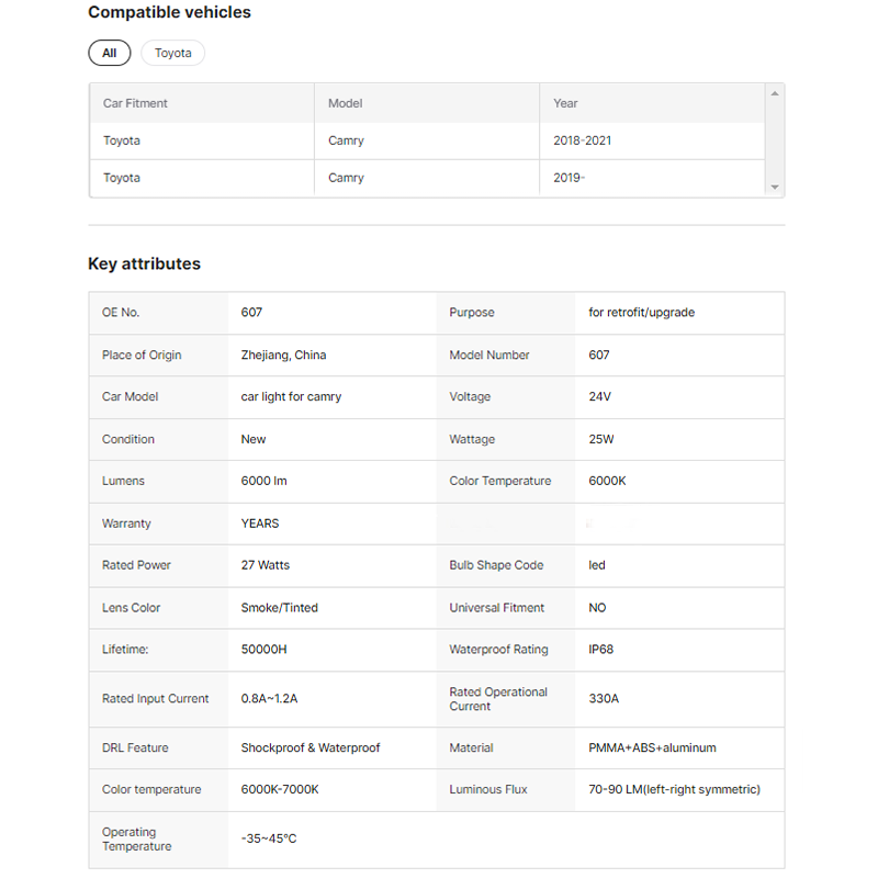 2018-24 Led Tail Lamp for Toyota Camry LED car lamp Tail Light Assembly with Animation DRL RGB Car Rear Back Lamps 24V DK Motion