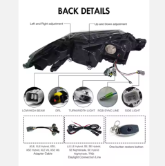 Factory RGB Style Headlamp For Toyota Camry 2018-2024 LE SE XLE XSE TRD Sedan High Blue Animation Start-Up Headlight Car