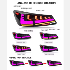 for Lexus IS XE10 250 300 350 2006 - 2012 RGB LED Tail Lamp Led Tail Lights Auto Accessories
