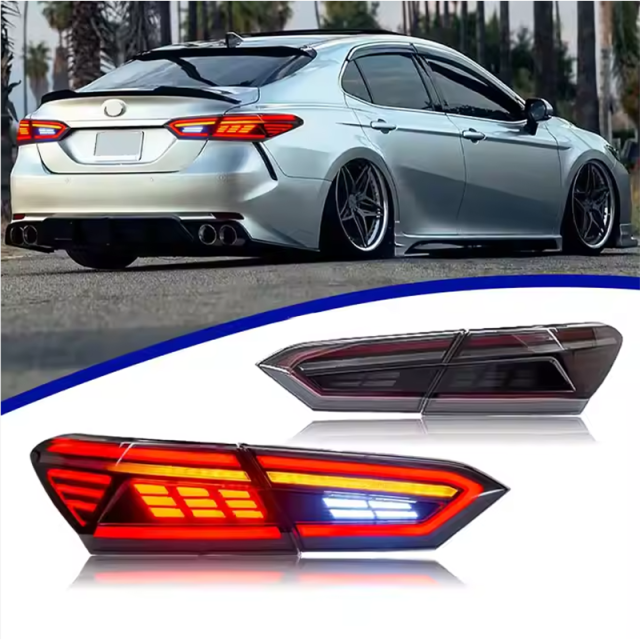 New LED Rear Tail Lamp for Toyota Camry 8th 2018-2022 Brake + Reverse + Fog Light Turn Signal Car LED Brake Reverse