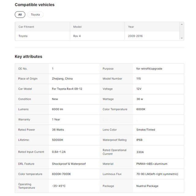 Brake Back Lamp for Toyota RAV4 2009-2012 Led Tail Light With Dynamic Animation Auto Rear Tail Lamp Assembly