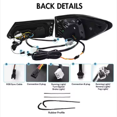 for Lexus IS XE10 250 300 350 2006 - 2012 RGB LED Tail Lamp Led Tail Lights Auto Accessories