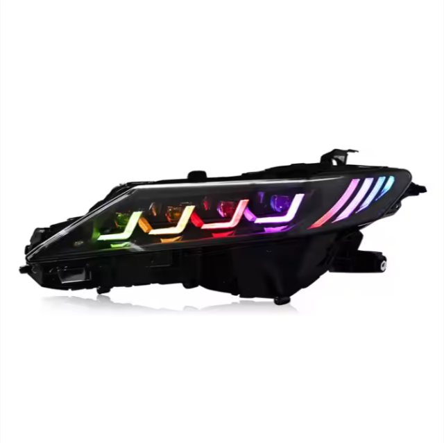 RGB Style Led Headlight for Toyota Camry 2018-2023 Sedan Head Lamp APP Control Quad Beam Front Light