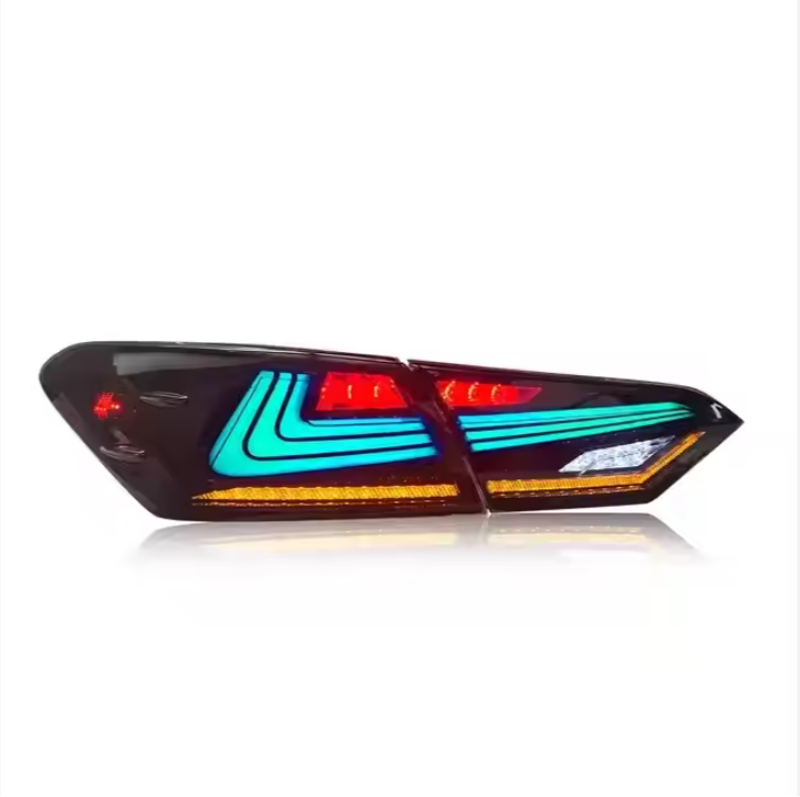 Tail Lights Assembly Start up Animation 2018-2024 DRL RGB Car Rear Back Lamps for Toyota Camry Tail Lamp