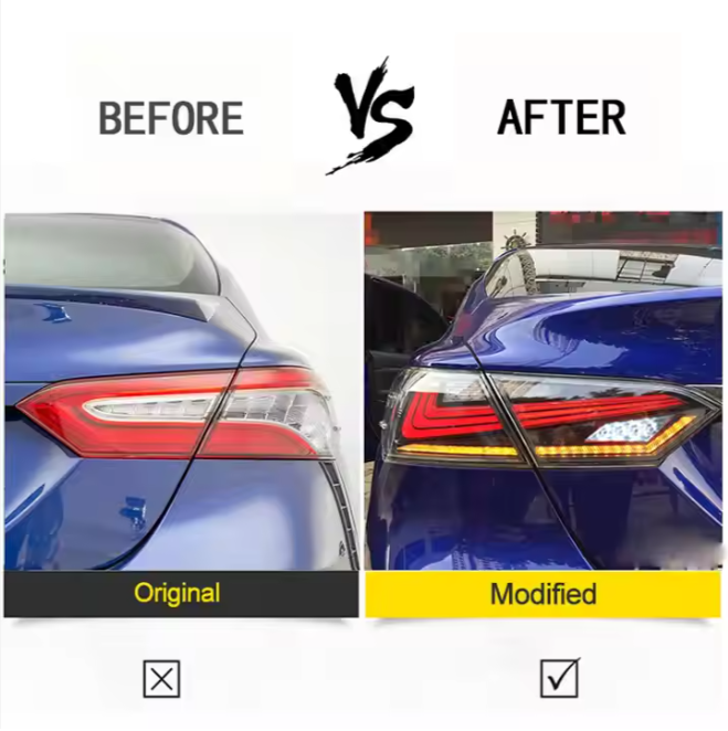 Auto Parts Modified Car Led Tail Lights for Toyota Camry 2018 Accessories