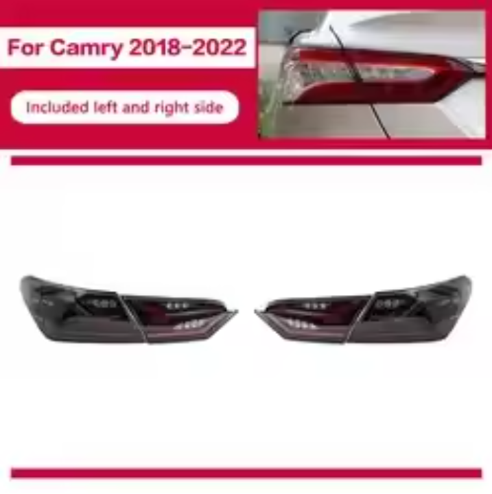 Modified Smoke RGB Car Rear Lamp for Toyota Camry 2018 8th Gen SE LE XSE XLE LED Tail Lights Car Lamp Assembly