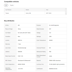 Modified Smoke RGB Car Rear Lamp for Toyota Camry 2018 8th Gen SE LE XSE XLE LED Tail Lights Car Lamp Assembly