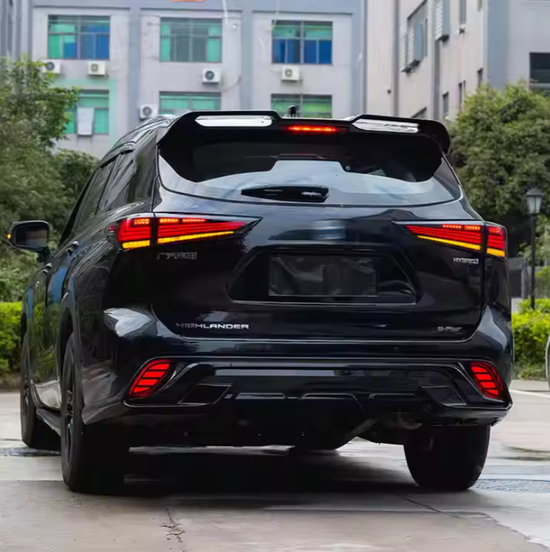 2021-2023 for Toyota Highlander LED Tail Lights New Red Rear Lamps Assembly DRL Start Animation Waterproof 4th Gen Rear Lamp 12V