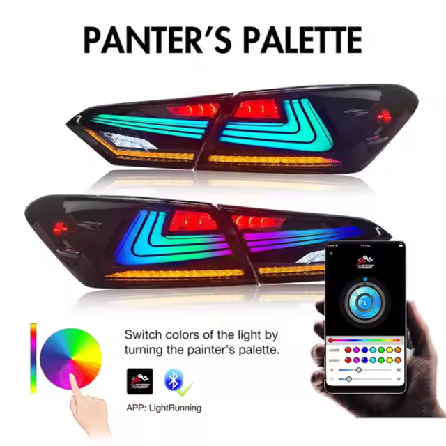 RGB Style Led Tail Light for Toyota Camry 2018 2019 2020 2021 2022 Rear Bumper Lamp