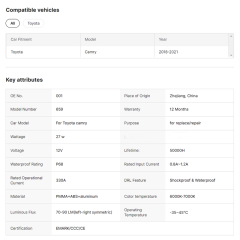 RGB Fish Bone Style Led Tail Light for Toyota Camry 2018 2019 2020 2021 2022 Rear Bumper Lamp