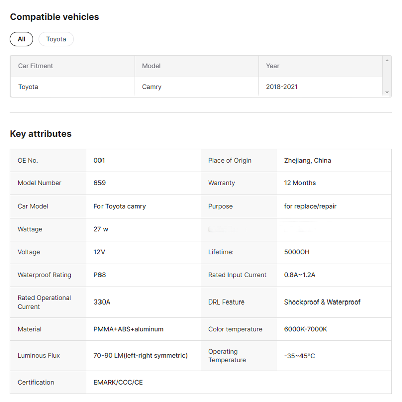 RGB Fish Bone Style Led Tail Light for Toyota Camry 2018 2019 2020 2021 2022 Rear Bumper Lamp