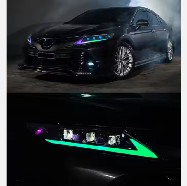 Factory RGB Style Headlamp For Toyota Camry 2018-2024 LE SE XLE XSE TRD Sedan High Blue Animation Start-Up Headlight Car