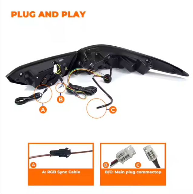 2018-2023 for Toyota Camry 8 Gen Th LE/SE/XLE/XSE/TRD RGB Digital LED Tail Lights Rear Lamps Smoke Lens ABS Material