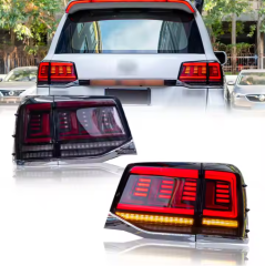 LED Rear Tail Lamp Lights for Toyota Land Cruiser LC200 2016 2021 New Auto Accessory with Red Lens Made ABS Material