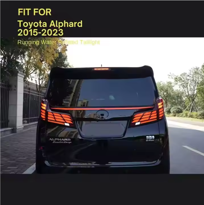 Auto Back Rear Spoiler Lamp 2015-2018 2019-2023 Year Smoke Red 12V LED Tail Lamp for TOYOTA ALPHARD VELLFIR 30 SERIES 35 SERIES