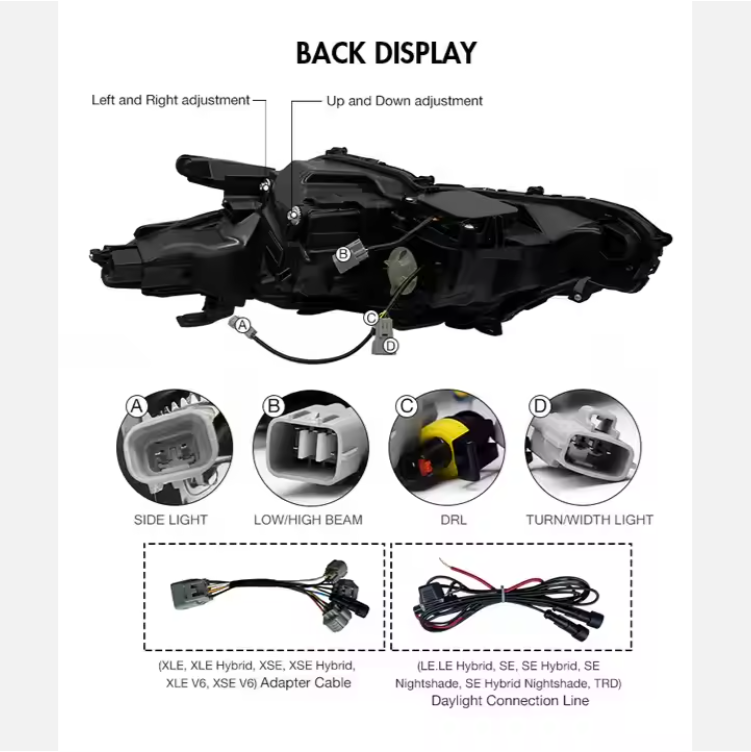 Led Headlight for Toyota Camry 2018-2023 Sedan Head Lamp Front Light