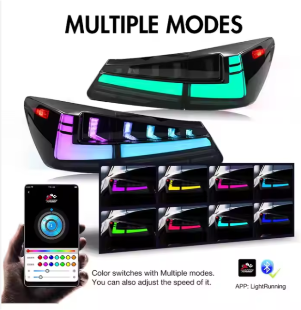 for Lexus IS XE10 250 300 350 2006 - 2012 RGB LED Tail Lamp Led Tail Lights Auto Accessories