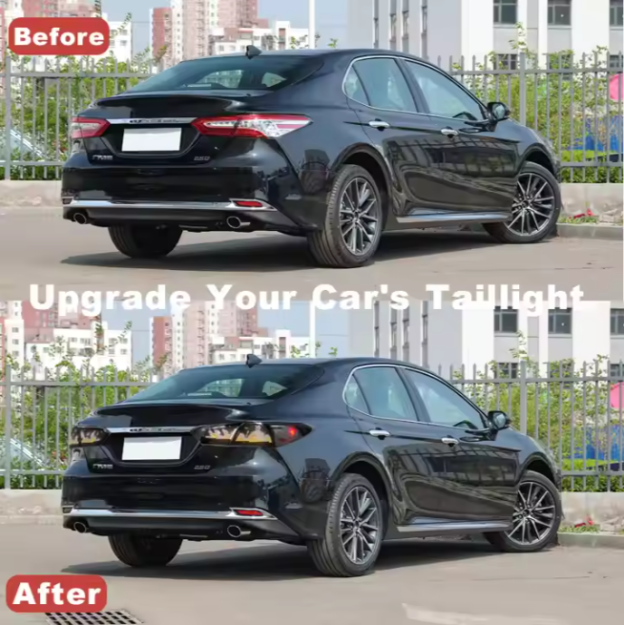 2018-2023 for Toyota Camry 8 Gen Th LE/SE/XLE/XSE/TRD RGB Digital LED Tail Lights Rear Lamps Smoke Lens ABS Material