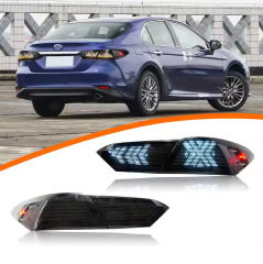 2018-2023 Car Rear Lamps for Toyota Camry 8 Gen Th LE/SE/XLE/XSE/TRD RGB Digital LED Tail Lights Smoke Lens