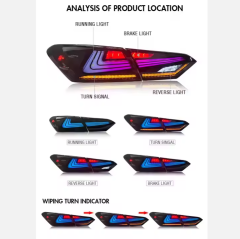 RGB Style Led Tail Light for Toyota Camry 2018 2019 2020 2021 2022 Rear Bumper Lamp