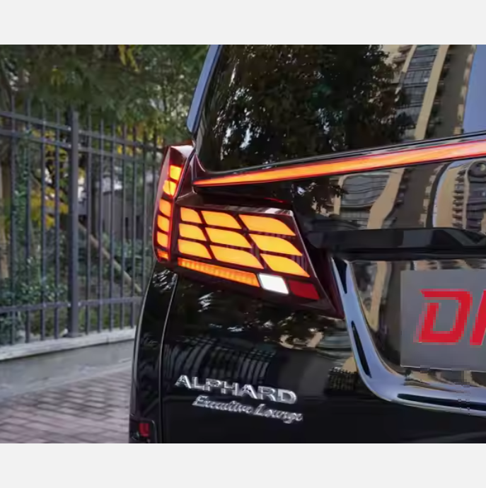 LED Tail Lamp 2015-2018 2019-2023 Year Back Rear Light Smoke Black Color Sequential Turn Signal Light for TOYOTA ALPHARD VELLFIR