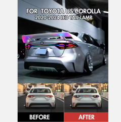 RGB Full LED Tail Lights for Toyota US Corolla 12th Gen Levin 2020-2024 Rear Auto Lamps Assembly Smoke Lens 12V