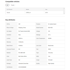 Full LED Tail Lights Back Rear Lamp 2020 2021 2022 2023 2024 Spoiler Lamp for Toyota Corolla SE LE Sedan