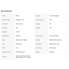 Led Headlight for Toyota Camry 2018-2023 Sedan Head Lamp Front Light