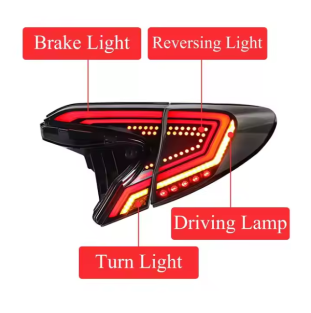 LED Trunk Tail Lamp Used Car Spoiler Light for Toyota CHR 2018 2019 2020 Rear Taillights for Crown Model