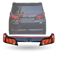 Auto Back Rear Spoiler Lamp 2015-2018 2019-2023 Year Smoke Red 12V LED Tail Lamp for TOYOTA ALPHARD VELLFIR 30 SERIES 35 SERIES