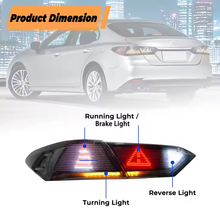 2018-2023 Car Rear Lamps for Toyota Camry 8 Gen Th LE/SE/XLE/XSE/TRD RGB Digital LED Tail Lights Smoke Lens