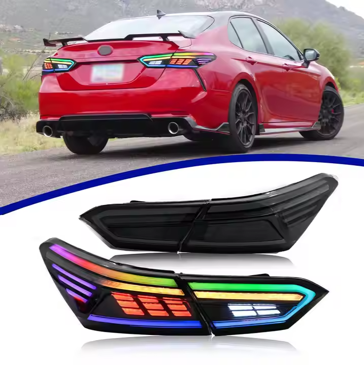 New LED Rear Tail Lamp for Toyota Camry 8th 2018-2022 Brake + Reverse + Fog Light Turn Signal Car LED Brake Reverse