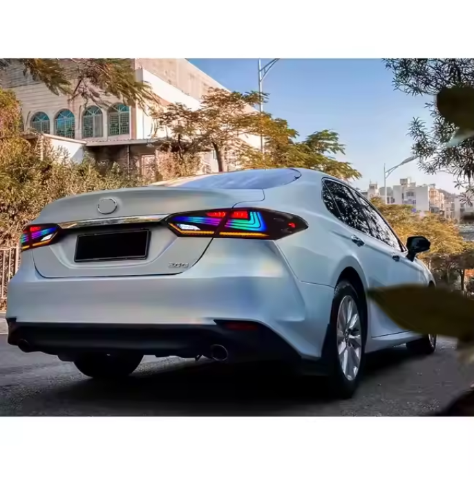 2018-24 Led Tail Lamp for Toyota Camry LED car lamp Tail Light Assembly with Animation DRL RGB Car Rear Back Lamps 24V DK Motion