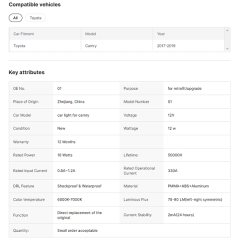 Tail Lights Assembly Start up Animation 2018-2024 DRL RGB Car Rear Back Lamps for Toyota Camry Tail Lamp