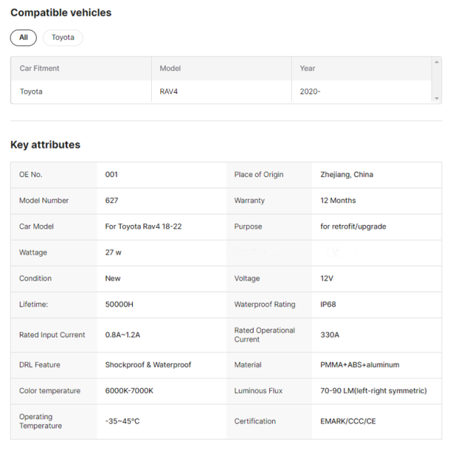 New Style Modified LED Tail Lamp for 2022 Toyota RAV4 Tail Light Led Rear Light