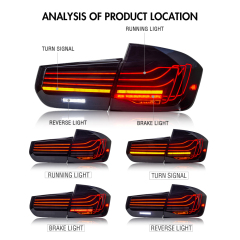 Smoke Tail Light For 2013-2018 BMW 3 Series/M3/F30/F35/F80