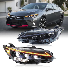 Triple Beam LED Headlamps For 2015-2017 Toyota Camry Headlight Assembly