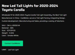 New Led Tail Lights for 2020-2024 Toyota Corolla