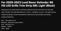 For 2020-2023 Land Rover Defender 90 110 LED Grille Trim Strip DRL Light (Black)