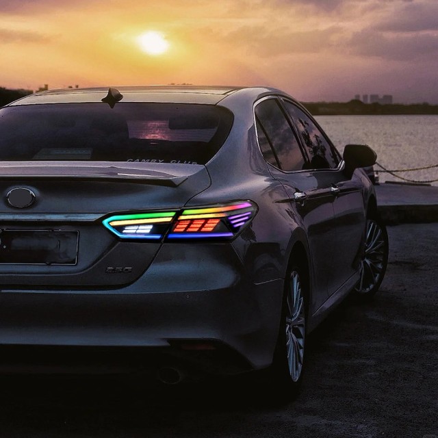 New RGB Tail Lights For 2018-2024 Toyota Camry 8th Gen Rear Lamp Assembly