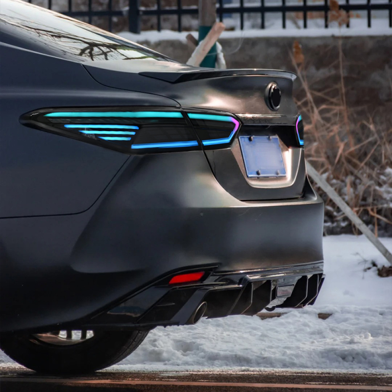 New RGB Tail Lights For 2018-2024 Toyota Camry 8th Gen Rear Lamp Assembly