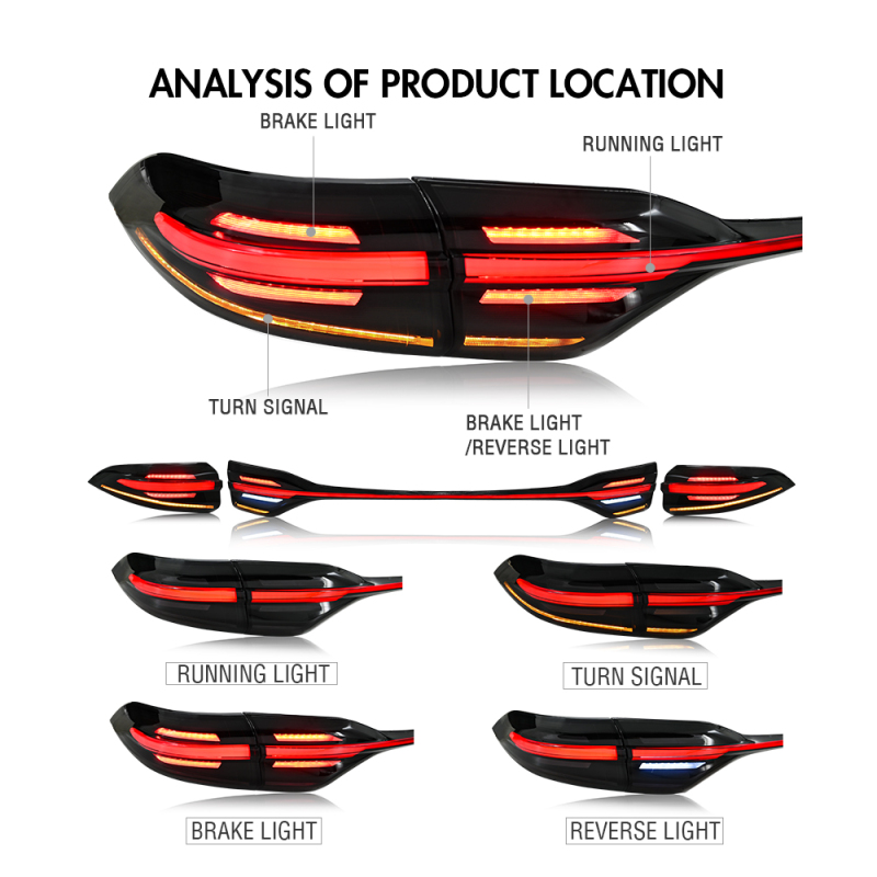 New Led Tail Lights for 2020-2024 Toyota Corolla