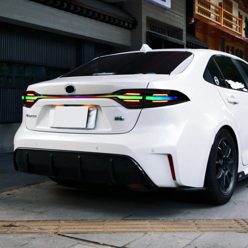 RGB Tail Lights for 2020-2024 Toyota Corolla Start Up Animation DRL Rear Lamp Assembly