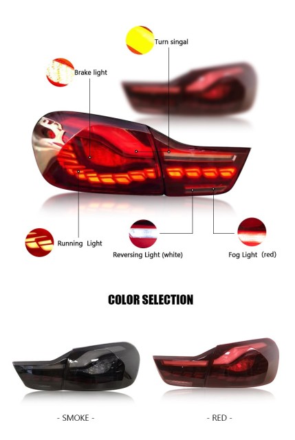 Custom Tail Lights For 2013-2019 BWM 4 Series &amp; 2014-2018 M4 GTS Tail Lights
